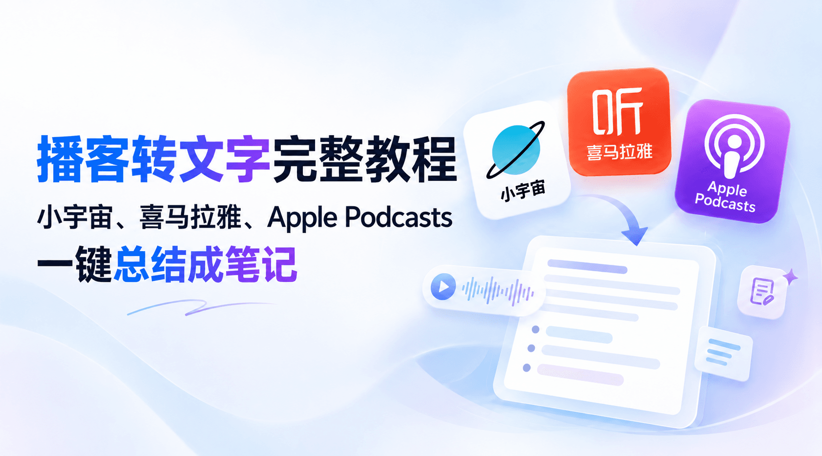 播客转文字教程：利用Ai好记总结播客、提取逐字稿并建立知识库（2026）